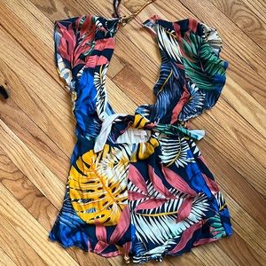 Floral beachy romper